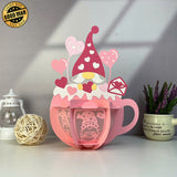 Gnome - Valentine Themed 3D Hot Cocoa Lantern File - Cricut File 1 - LightBoxGoodMan