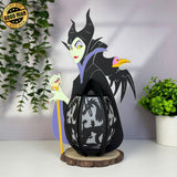 Maleficent - Halloween Themed 3D Lantern File - Cricut File 1 - LightBoxGoodMan