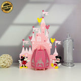 Disney Castle Love - 3D Love Lantern File - Cricut File 1 - LightBoxGoodMan