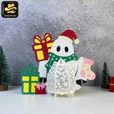 Christmas Ghost 3 - 3D Christmas Lantern File - Cricut File 3 - LightBoxGoodMan