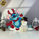 Stitch Xmas - 3D Christmas Lantern File - Cricut File 2 - LightBoxGoodMan