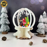 Christmas - 3D Christmas Pop-up Crystal Ball File - Cricut File 1 - LightBoxGoodMan