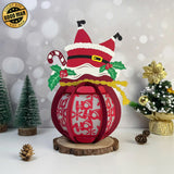 Hohoho - 3D Christmas Gift Bag Lantern File - Cricut File 1 - LightBoxGoodMan