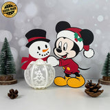 Mickey Xmas - 3D Christmas Lantern File - Cricut File 1 - LightBoxGoodMan