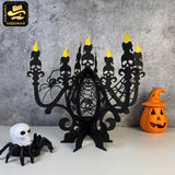 Halloween Candelabra - 3D Halloween Candles Lantern File - Cricut File - LightBoxGoodMan