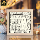 Ghost Plant – Paper Cut Light Box File - Cricut File 2 - 8x8 inches - LightBoxGoodMan