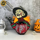 Freddy Krueger - Halloween Themed 3D Lantern File - Cricut File 1 - LightBoxGoodMan