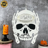 Skullcap - 3D Skull Lantern File - Cricut File 1 - LightBoxGoodMan