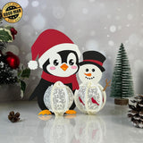 Penguin - 3D Christmas Lantern File - Cricut File 3 - LightBoxGoodMan