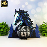 Horse 2 - 3D Animal Lantern File - Cricut File 1 - LightBoxGoodMan