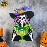 Witch And Poison - 3D Witch Lantern File - Cricut File 2 - LightBoxGoodMan