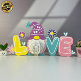 Gnome Love - 3D Love Lantern File - Cricut File 1 - LightBoxGoodMan