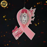 Cancer Awareness - 3D Ribbon-shaped Papercut Lantern File - Cricut File 1 - LightBoxGoodMan