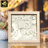 Starry Night Christmas – Paper Cut Light Box File - Cricut File - 8x8" - LightBoxGoodMan