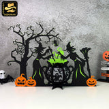 Witch's Cauldron 3 - Halloween Themed 3D Lantern File - Cricut File - LightBoxGoodMan
