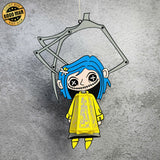 Coraline - Halloween Themed 3D Lantern File - Cricut File 1 - LightBoxGoodMan