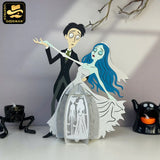 Corpse Bride Couple - 3D Halloween Couple Lantern File - Cricut File - LightBoxGoodMan