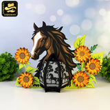 Horse - 3D Animal Lantern File - Cricut File 1 - LightBoxGoodMan