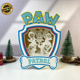 Paw Patrol -  Paw Patrol Papercut Lightbox File - Cricut File 1 - LightBoxGoodMan