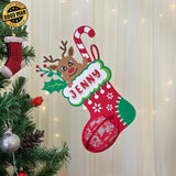 Personalized Sock - 3D Christmas Lantern File - Cricut File 2 - LightBoxGoodMan