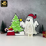 Christmas Ghost 2 - 3D Christmas Lantern File - Cricut File 3 - LightBoxGoodMan