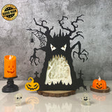 Halloween - 3D Ghost Tree Papercut Lightbox File - Cricut File 2 - LightBoxGoodMan