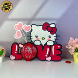 Hello Kitty - 3D Love Lantern File - Cricut File 1 - LightBoxGoodMan