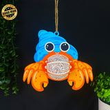 Hermit Crab - 3D Hermit Crab Lantern File - 9x8" - Cricut File - LightBoxGoodMan