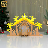 Nativity Scene - 3D Christmas Lantern File - Cricut File 2 - LightBoxGoodMan