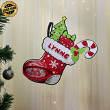 Personalized Sock - 3D Christmas Lantern File - Cricut File 3 - LightBoxGoodMan