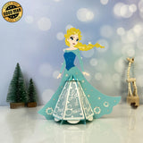 Elsa - 3D Christmas Lantern File - Cricut File 1 - LightBoxGoodMan