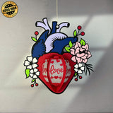 Love - 3D Heart Lantern File - Cricut File 2 - LightBoxGoodMan