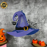 Witch Hat - 3D Witch Hat Lantern File - Cricut File 1 - LightBoxGoodMan