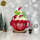 Grinch - Christmas Themed 3D Hot Cocoa Lantern File - Cricut File 1 - LightBoxGoodMan