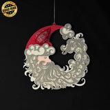 Santa Claus - 3D Christmas Papercut Lantern File - Cricut File 1 - LightBoxGoodMan