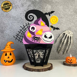 Halloween Cupcake - Halloween Themed 3D Lantern File - Cricut File 1 - LightBoxGoodMan