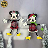 Pack 2 Mickey Minnie Xmas Hanging - 3D Christmas Lantern File - Cricut File - LightBoxGoodMan