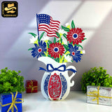 4th Of July 2 - 3D America Lantern File - Cricut File - LightBoxGoodMan