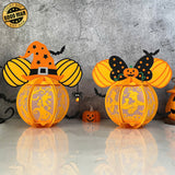 Mickey Minnie Couple - Halloween Themed 3D Disney Mouse Lantern File - Cricut File - LightBoxGoodMan