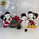 Pack 2 Mickey And Minnie Xmas - 3D Christmas Lantern File - Cricut File- LightBoxGoodMan