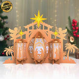 Nativity Scene - 3D Christmas Lantern File - Cricut File 3 - LightBoxGoodMan