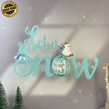 Let It Snow - 3D Christmas Lantern File - Cricut File 1 - LightBoxGoodMan