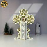 Cross - 3D Christmas Lantern File - Cricut File 3 - LightBoxGoodMan