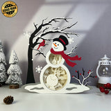 Let It Snow - Snowman Papercut LightBox File - Cricut File 2 - LightBoxGoodMan