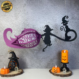 Witch's Broom - 3D Broomstick Lantern File - Cricut File 1 - LightBoxGoodMan