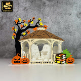Gilmore Ghouls - 3D Halloween Pop-up Half Circle - Cricut File 1 - LightBoxGoodMan