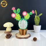 Cactus - 3D Cactus Lantern File - 8.3x6.3" - Cricut File - LightBoxGoodMan