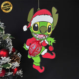 Stitch Xmas - 3D Christmas Lantern File - Cricut File 1 - LightBoxGoodMan