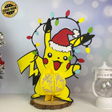 Pikachu Xmas - 3D Christmas Lantern File - Cricut File 1 - LightBoxGoodMan