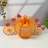 Cinderella - 3D Pumpkin Carriage Papercut Lantern File - Cricut File 1 - LightBoxGoodMan